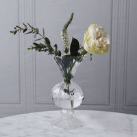 Glass Cambridge Flora Flower Vase Set 2 (Clear) - Vase Detail | Bone & Brass