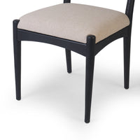 Haddox Black & Natural Dining Chair