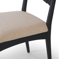 Haddox Black & Natural Dining Chair