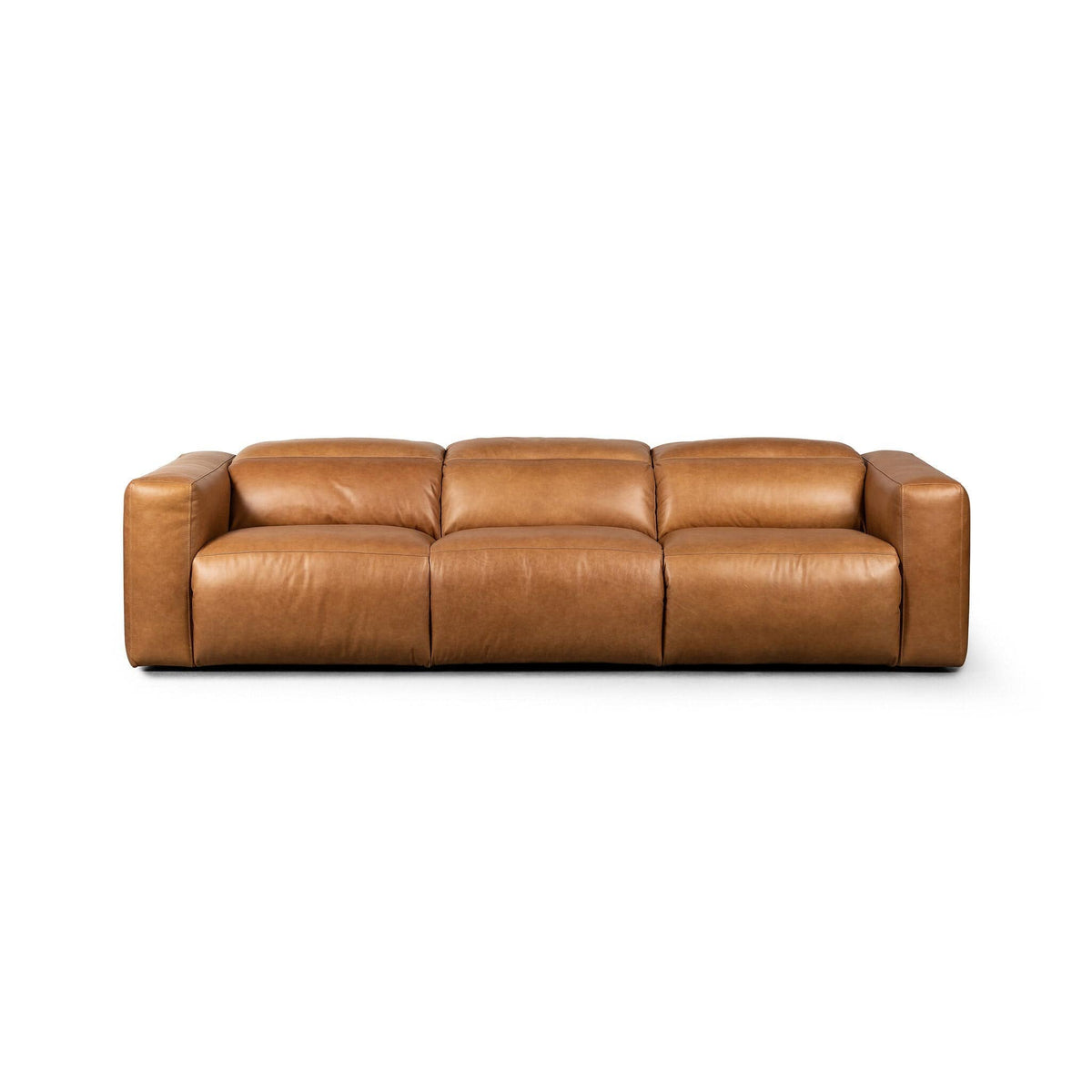 Raleigh Power Recliner 3-Piece Sectional - Butterscotch Leather