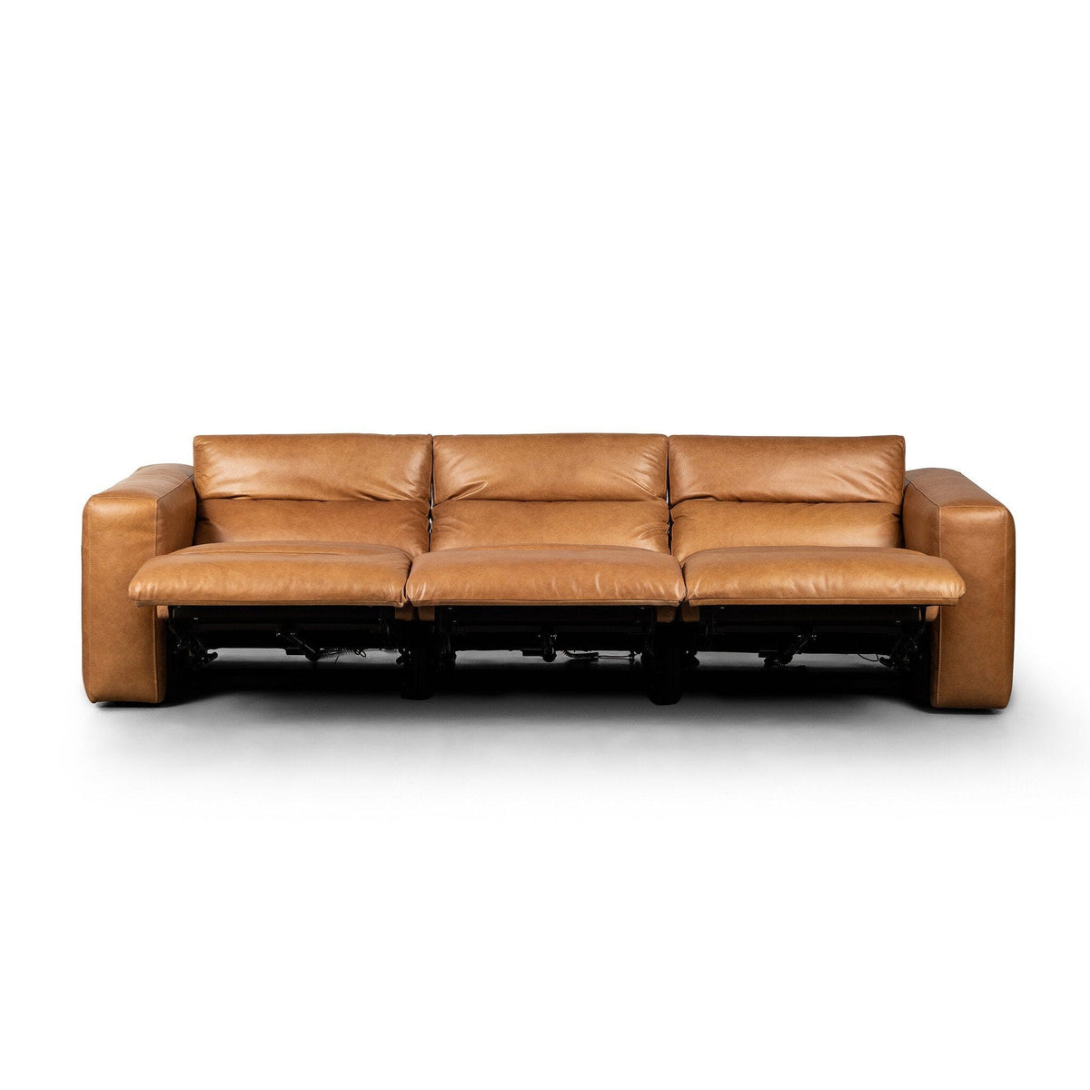 Raleigh Power Recliner 3-Piece Sectional - Butterscotch Leather