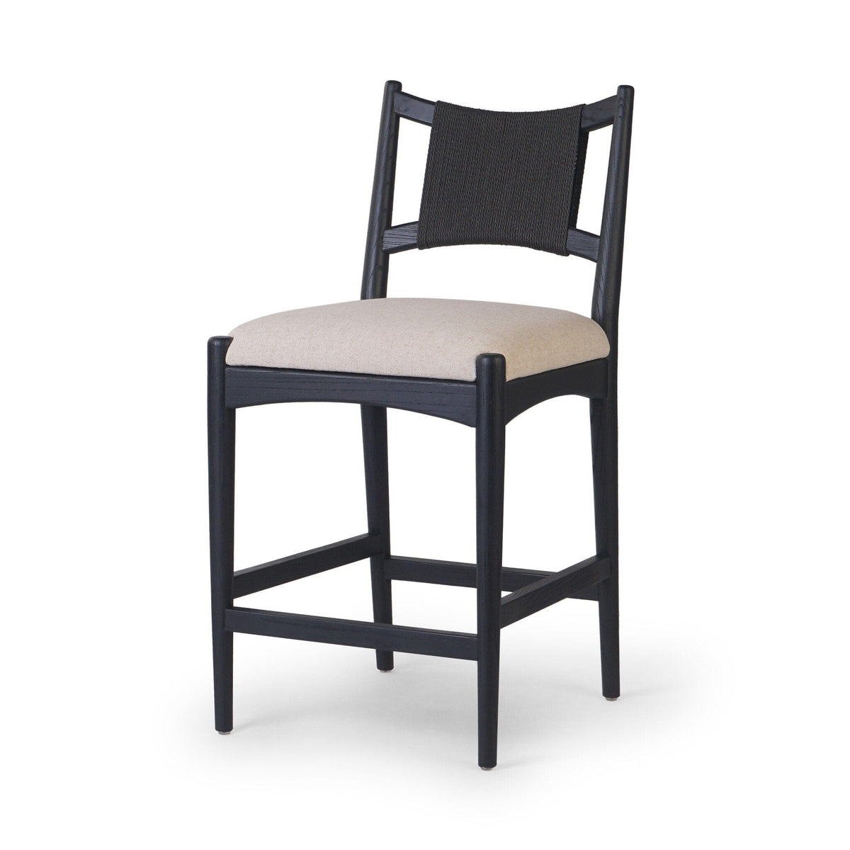 Hancock Ebony Woven Counter Stool