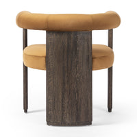 Carlos Three-Leg Rust Upholstered Dining Chair