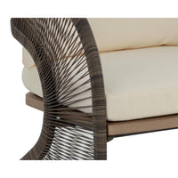 Toulon Cream & Grey Teak Dining Chair - Patio Chair View | Bone & Brass