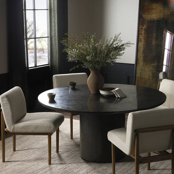 Diana Round Dark Bluestome Dining Table