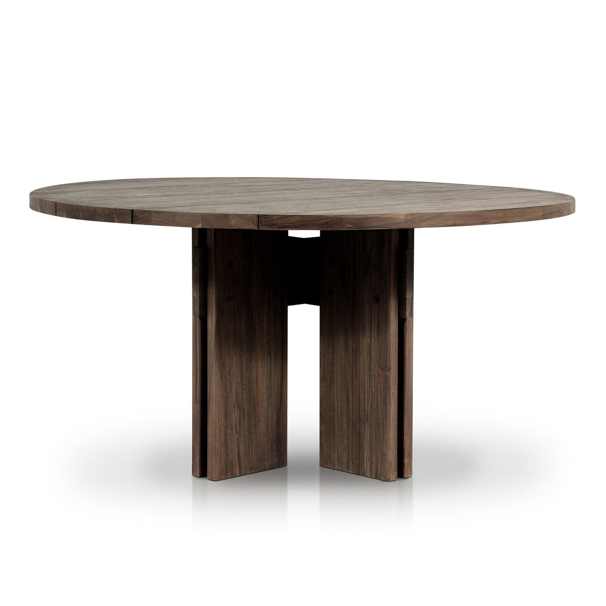 Riley Toasted Brown Teak Outdoor Round Dining Table