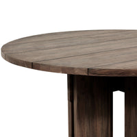 Riley Toasted Brown Teak Outdoor Round Dining Table