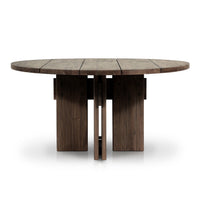 Riley Toasted Brown Teak Outdoor Round Dining Table