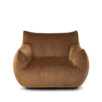 Maggie Sienna Upholstered Swivel Chair