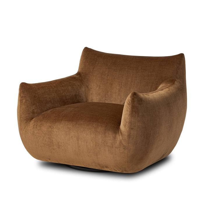 Maggie Sienna Upholstered Swivel Chair