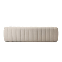 Carmine Flax Channel Tufted Sofa