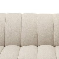 Carmine Flax Channel Tufted Sofa