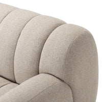 Carmine Flax Channel Tufted Sofa