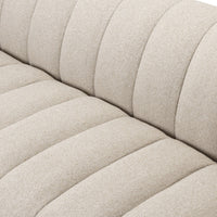 Carmine Flax Channel Tufted Sofa