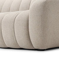 Carmine Flax Channel Tufted Sofa