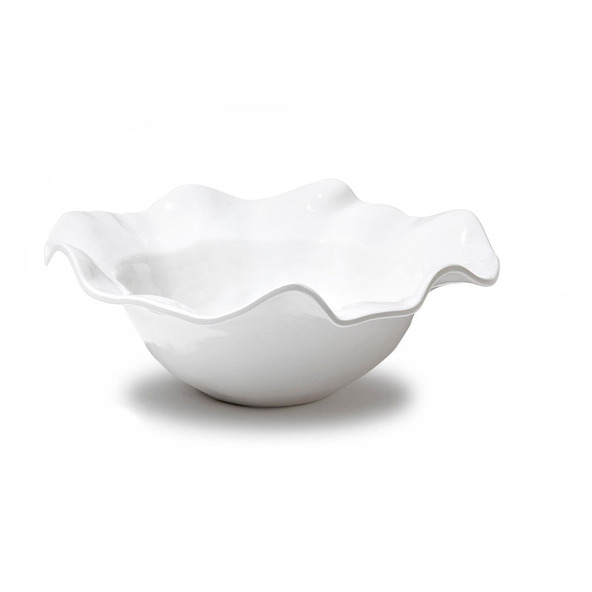 Vida Havana Large Bowl (White) | Bone & Brass
