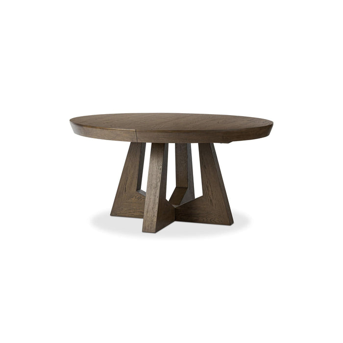 Zinnia Fawn Oak Round Extension Dining Table