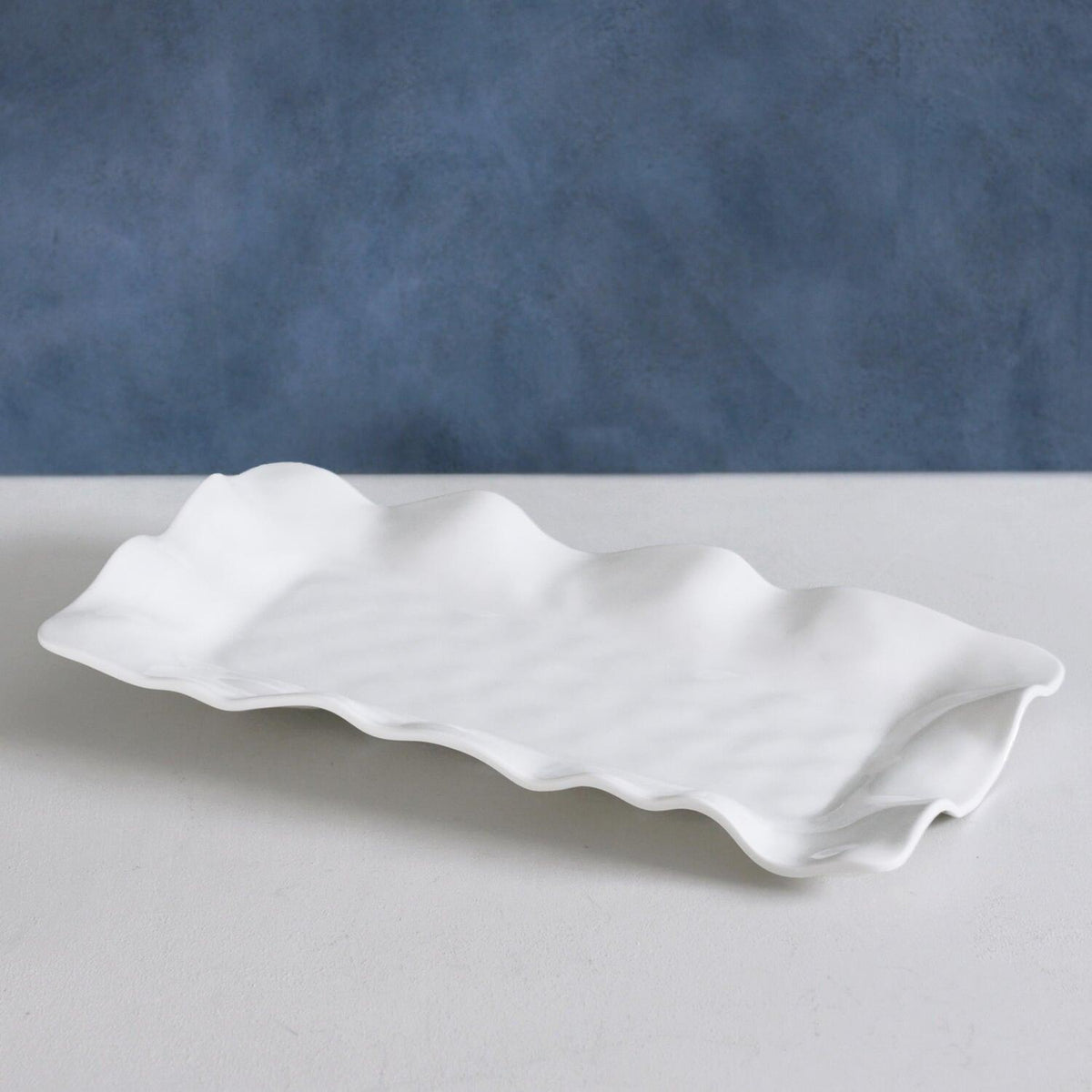 Vida Havana Long Rectangular Tray (White) - Tray Detail | Bone & Brass