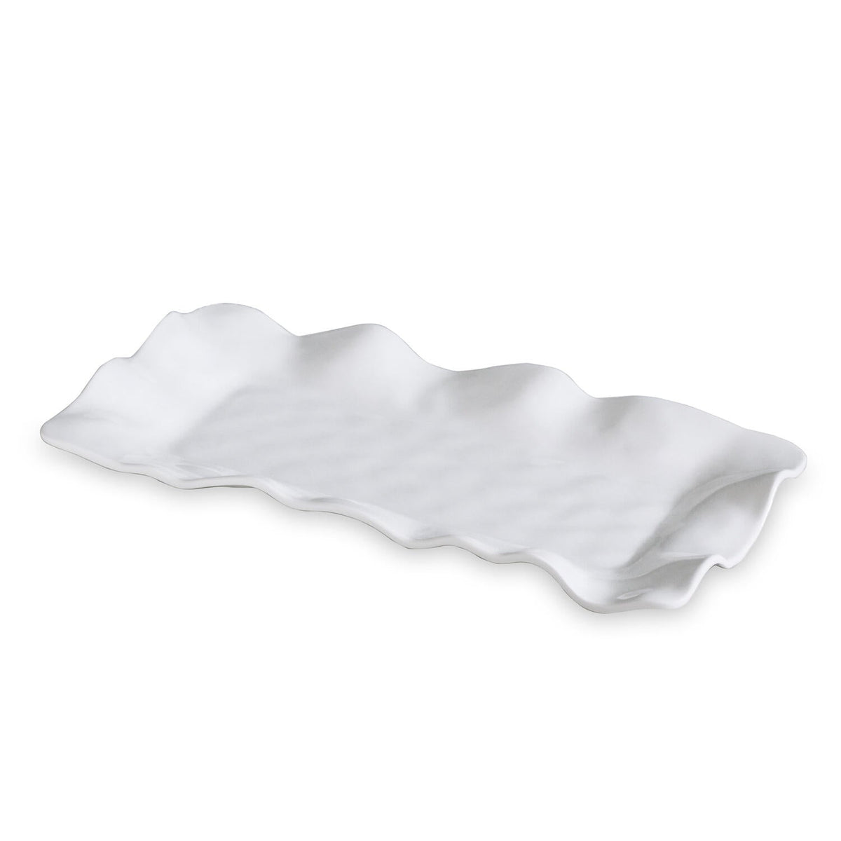 Vida Havana Long Rectangular Tray (White) | Bone & Brass