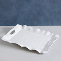 Vida Havana Rectangular Tray Handles (White) - Tray Detail | Bone & Brass
