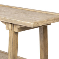 Tristan Light Oak Distressed Console Table