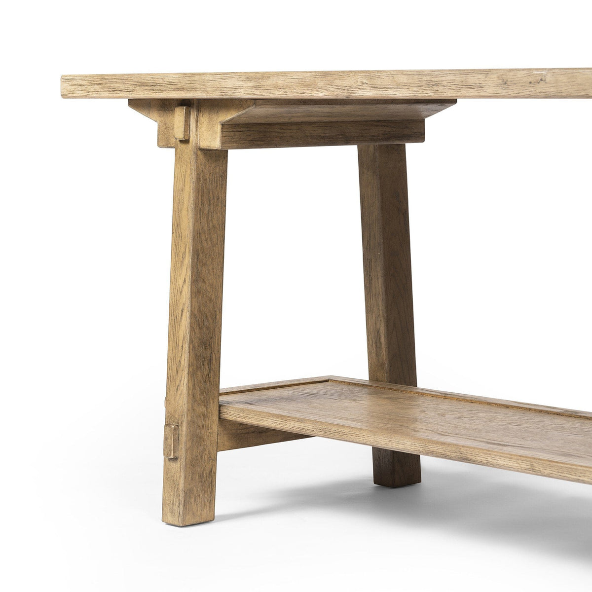 Tristan Light Oak Distressed Console Table