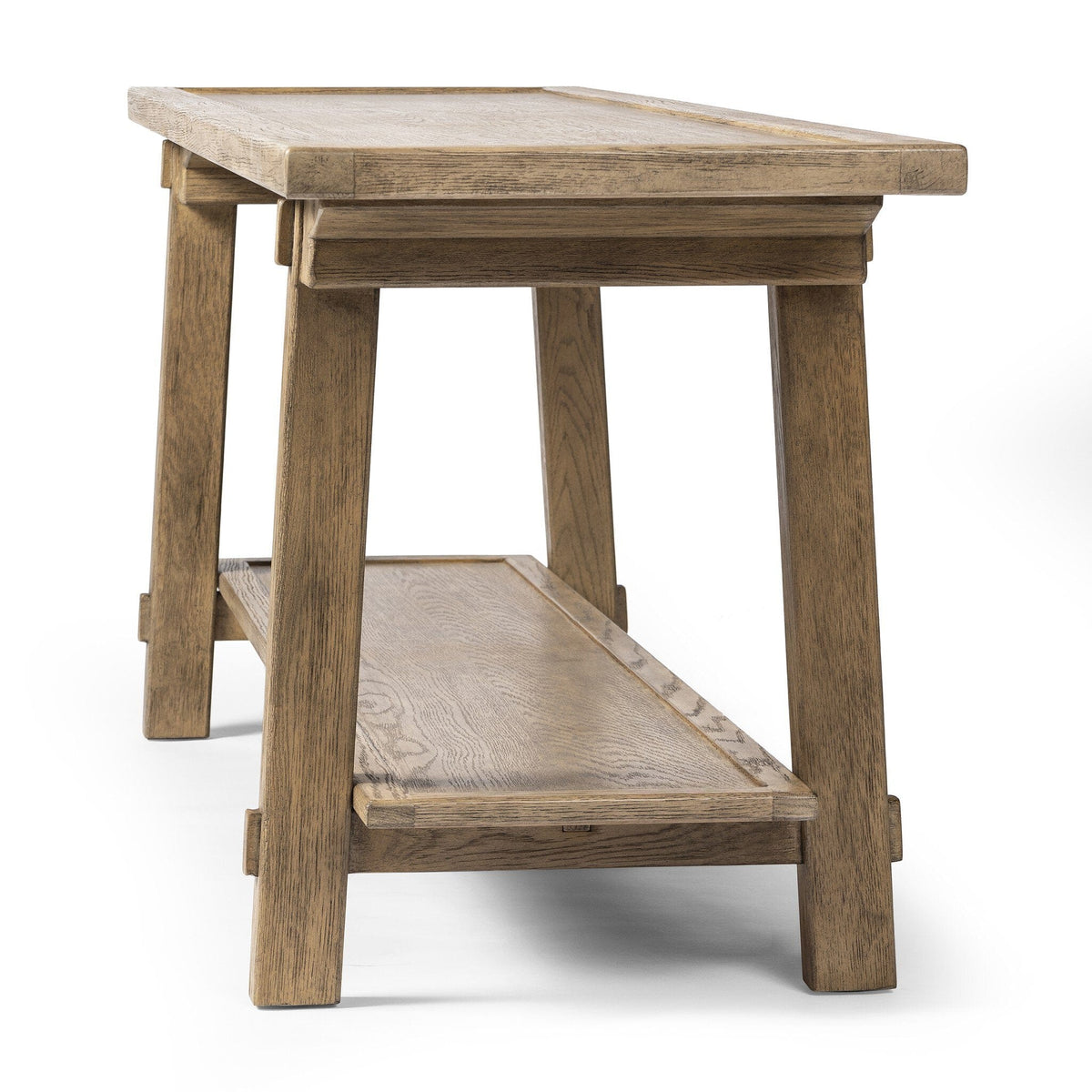 Tristan Light Oak Distressed Console Table