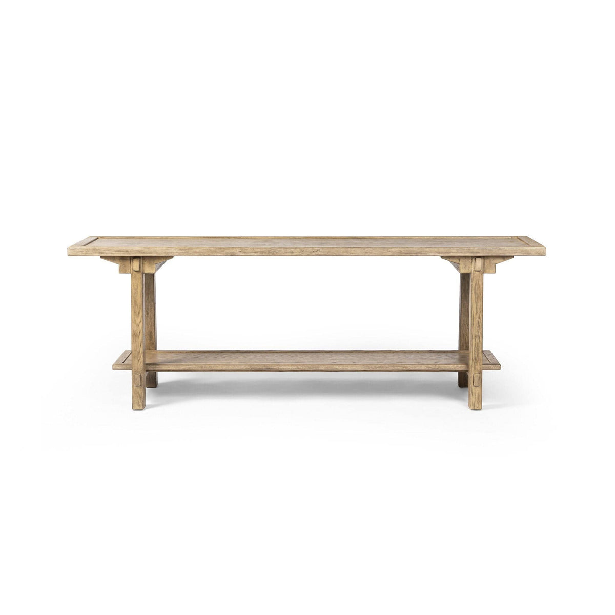 Tristan Light Oak Distressed Console Table