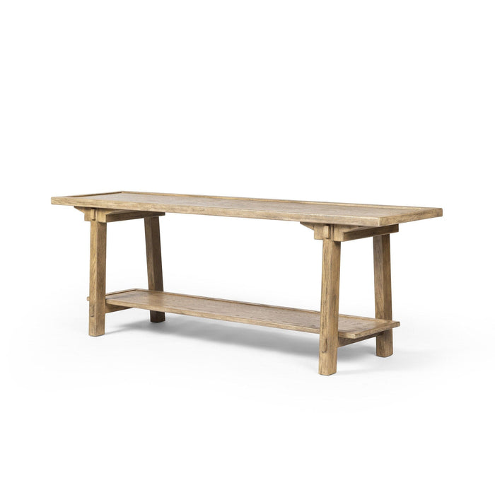 Tristan Light Oak Distressed Console Table