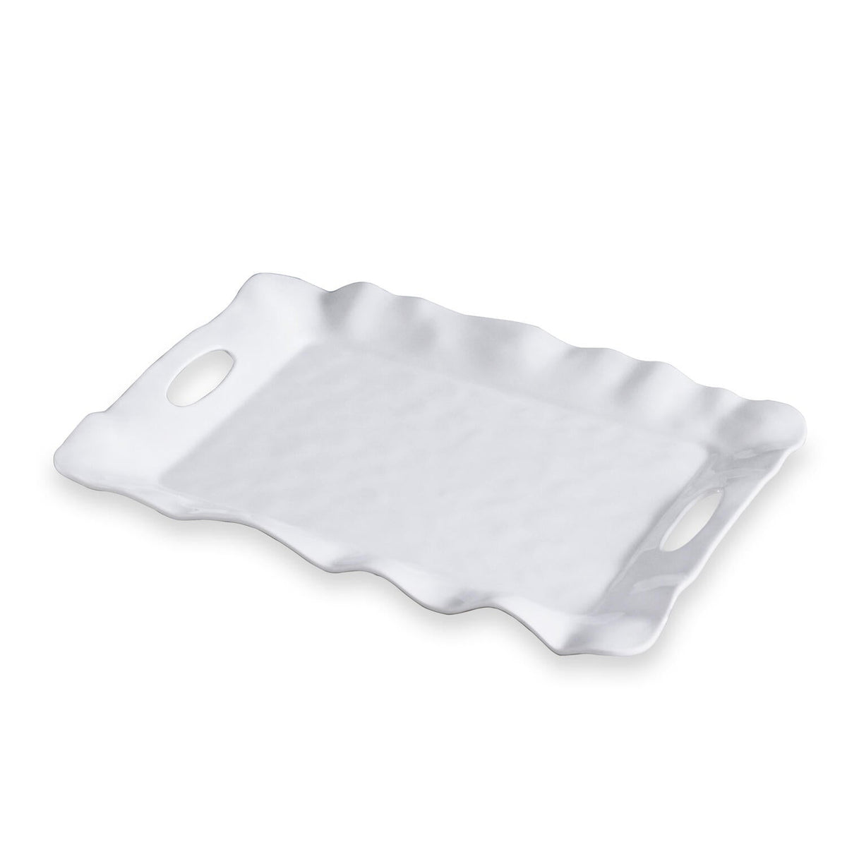 Vida Havana Rectangular Tray Handles (White) | Bone & Brass