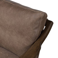 Kimball Brown Leather Arm Chair