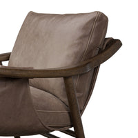 Kimball Brown Leather Arm Chair