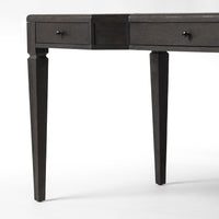 Clyde Distressed Black Oak Desk