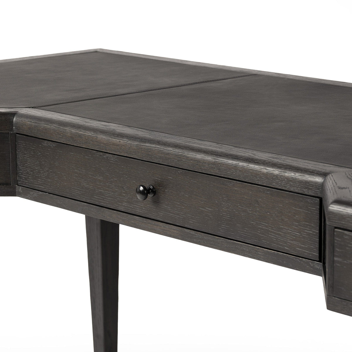 Clyde Distressed Black Oak Desk