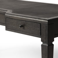 Clyde Distressed Black Oak Desk