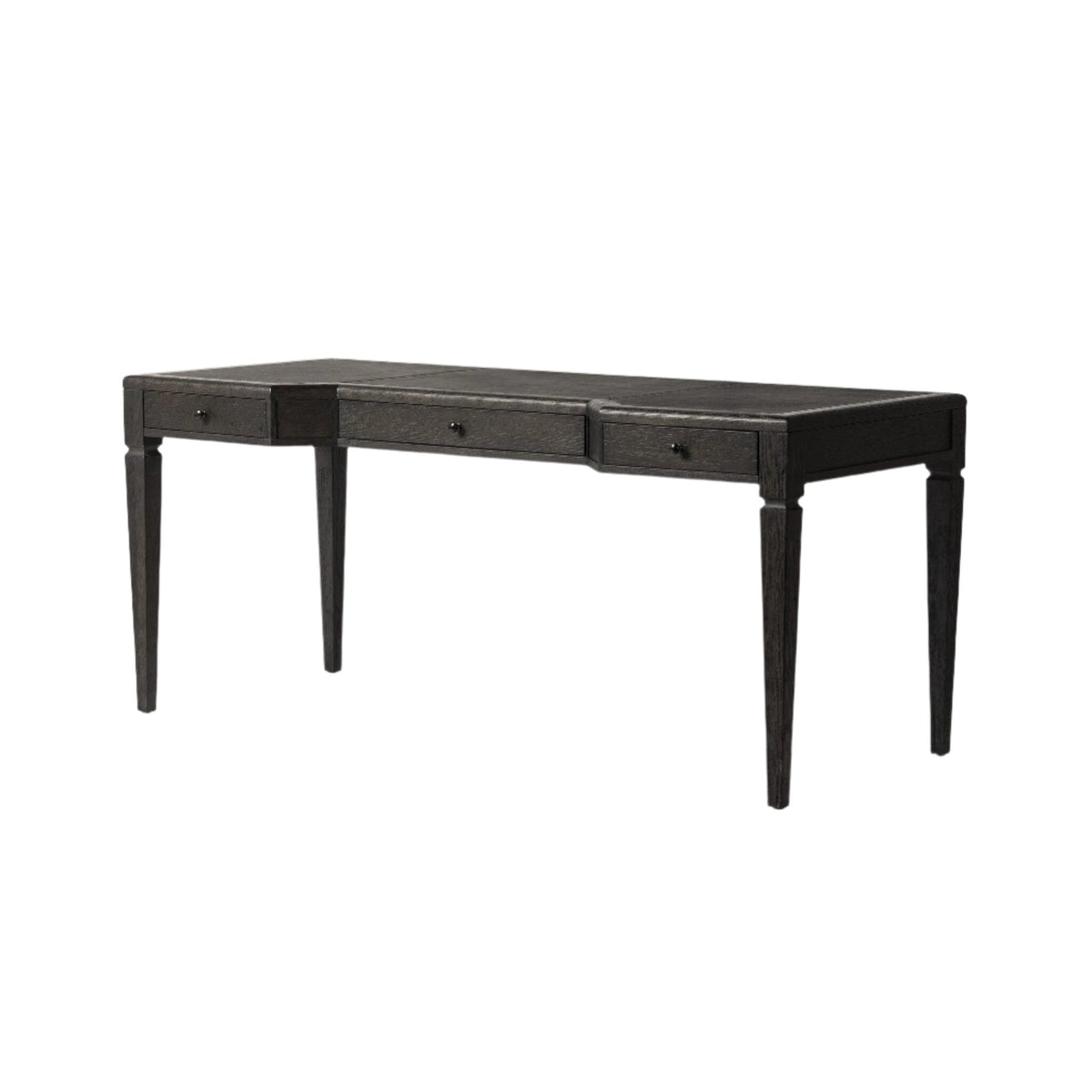 Clyde Distressed Black Oak Desk