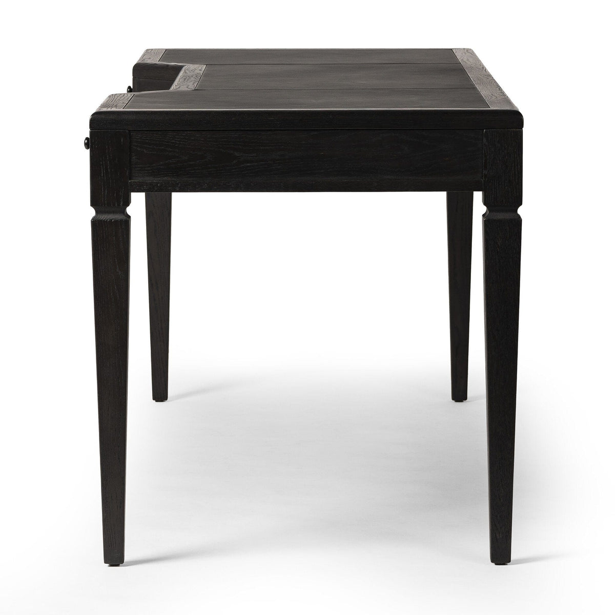 Clyde Distressed Black Oak Desk