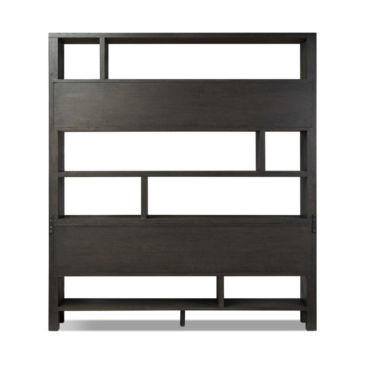 Nolan Black Oak Wide Bookcase