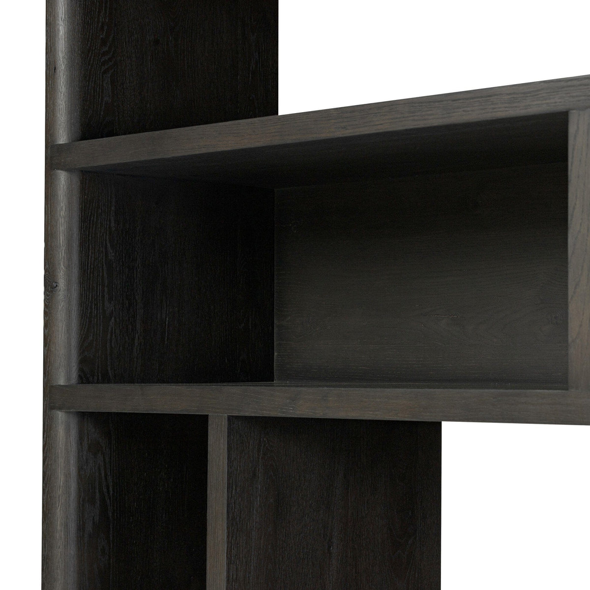 Nolan Black Oak Wide Bookcase