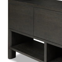 Nolan Black Oak Wide Bookcase