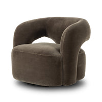 Mason Olive Wool-Mohair Swivel Chair