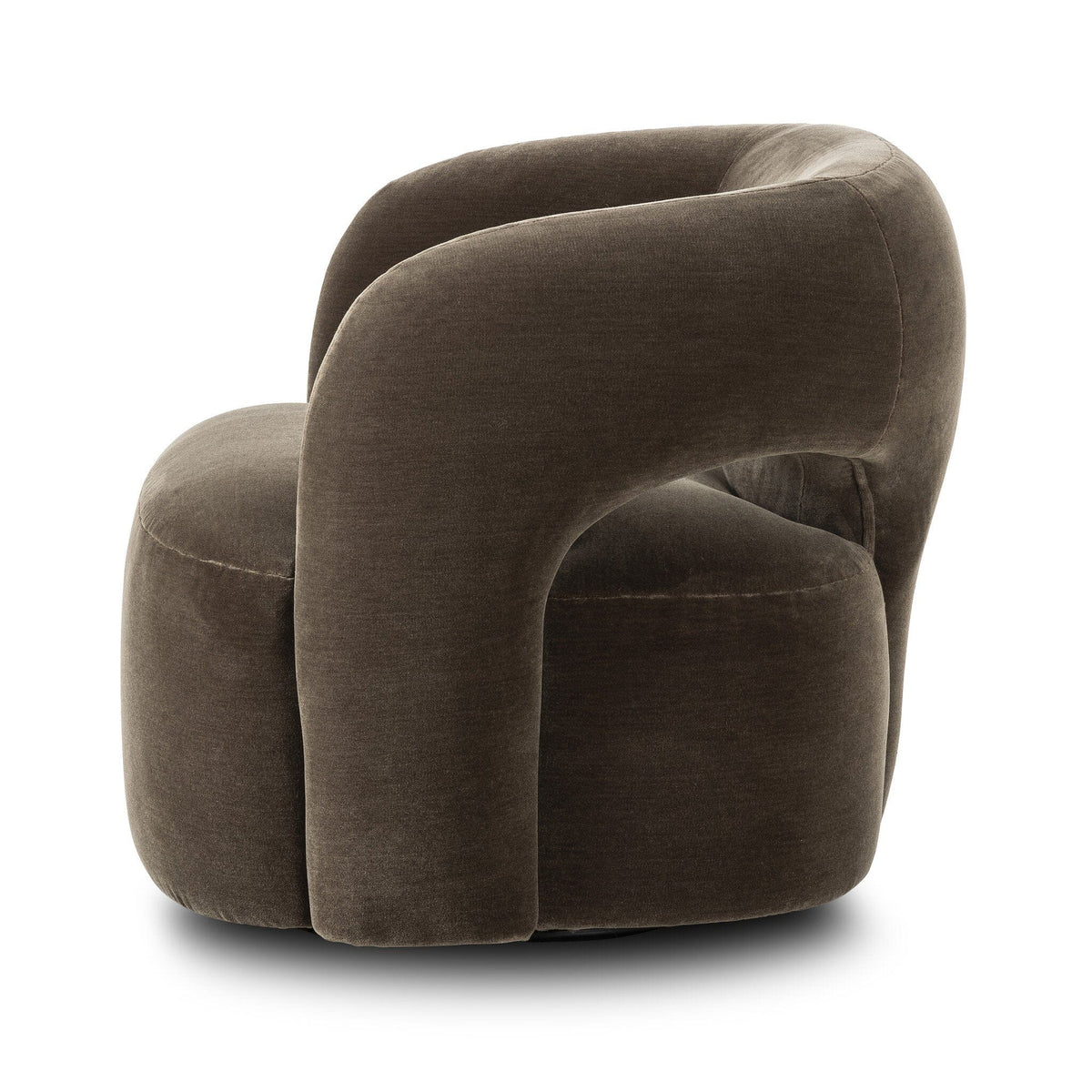 Mason Olive Wool-Mohair Swivel Chair