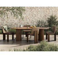 Palladian Toasted Brown Teak Outdoor Dining Table