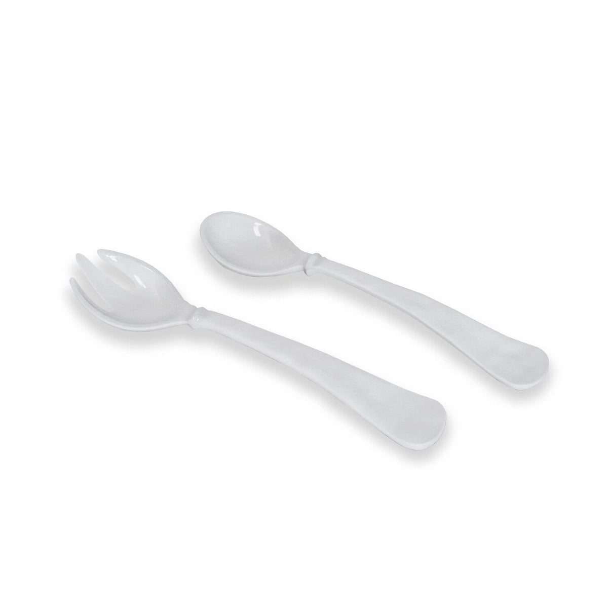Vida Havana Large Salad Servers White | Bone & Brass