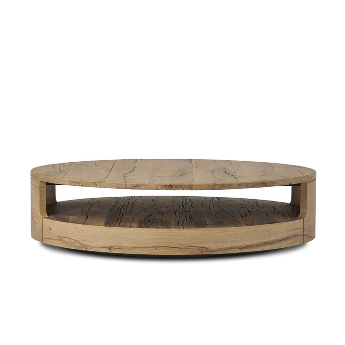 Marlow Natural Reclaimed French Oak Round Coffee Table