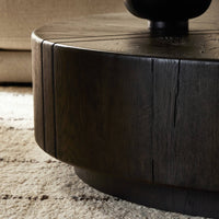 Reynold Dark Espresso Oak Round Coffee Table