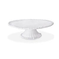 Alegria White Pedestal Cake Plate | Bone & Brass