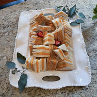 Vida Alegria Rectangular Tray Handles White - Tray View | Bone & Brass