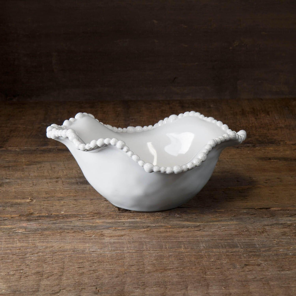 Vida Alegria Small Sauce Bowl White - Bowl Top View | Bone & Brass