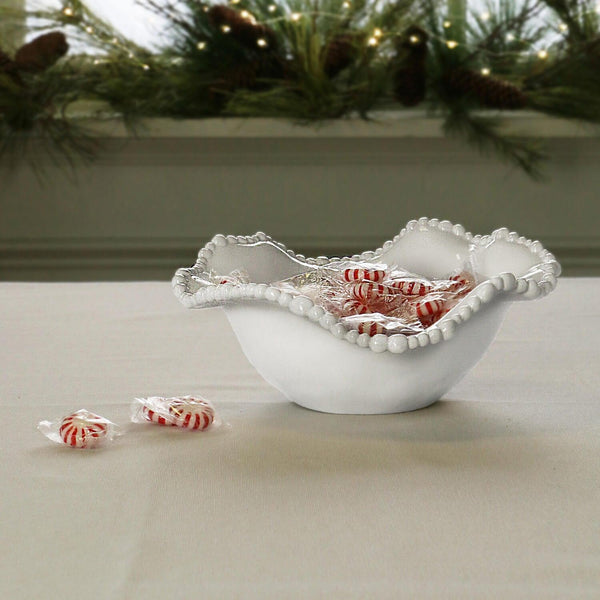 Vida Alegria Small Sauce Bowl White - Bowl Detail | Bone & Brass